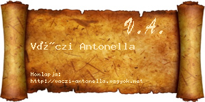Váczi Antonella névjegykártya